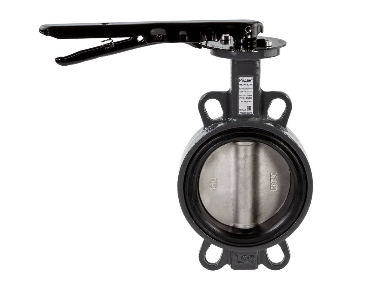 Ридан 082X4549R — Затвор дисковый PN16, DN200, диск — нержавеющая сталь, с электроприводом 220В