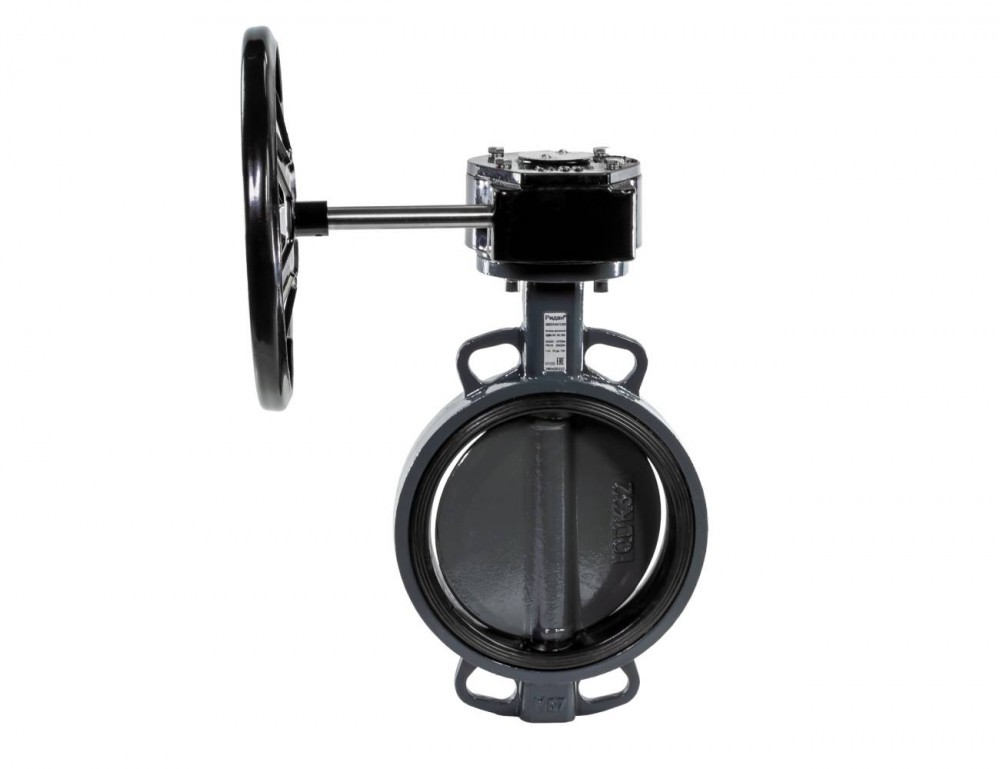 Ридан 082X4910R — Затвор дисковый с центрирующими проушинами ЗДМ PN25 DN100 корпус чугун GGG40; диск чугун GGG40; уплотнение EPDM; механический редуктор