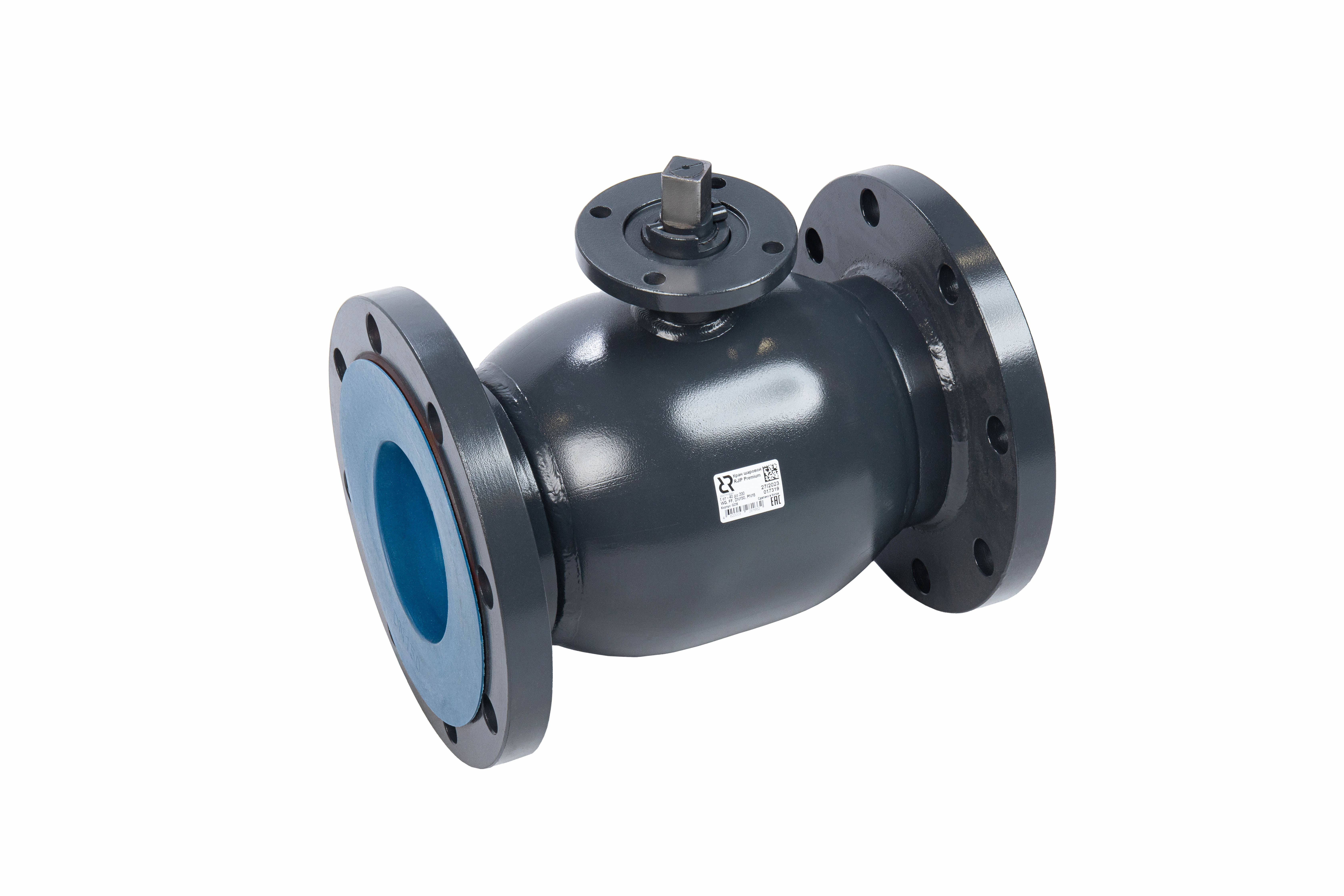 Ридан RJIP Premium (Премиум) 065N0352GR — Кран шаровой FF DN150 PN25 GF (фланцевый, под привод, стандартный проход)