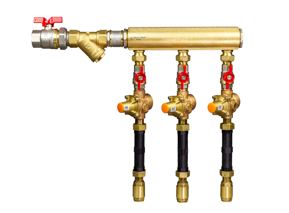 Ридан WDU.3R 160W1109R — Узел распределительный этажный для систем водоснабжения V1 DN32-3L-20-BV15-7BIZ15