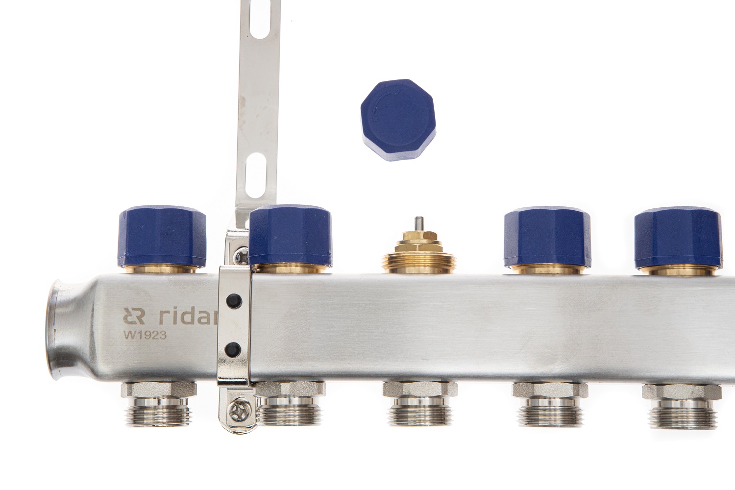 Ридан 088U0974R — Комплект коллекторов SSM-4R set с кронштейнами, ручным воздухоотводчиком, сливным краном и торцевой заглушкой, 4 контура