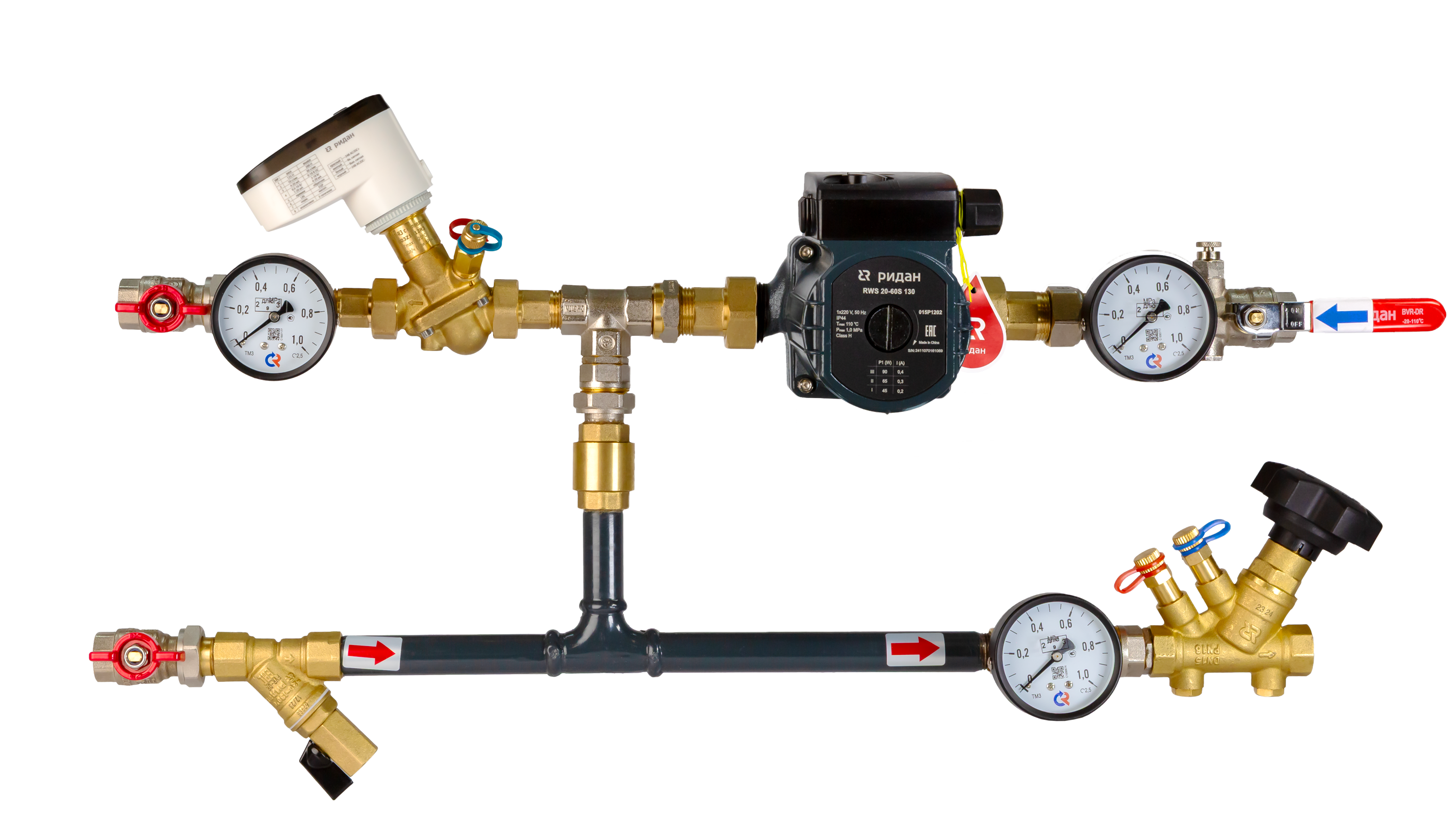 Ридан 122W0100LR — Узел теплоснабжения АУУ-AQF-989-80-80-C-S левый, 0-10В L